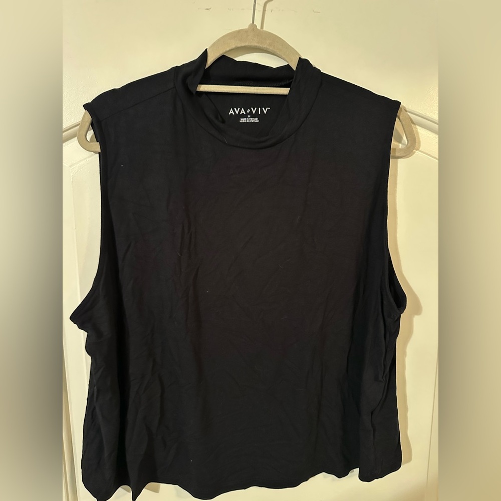Ava & Viv Classic Black Muscle Tee